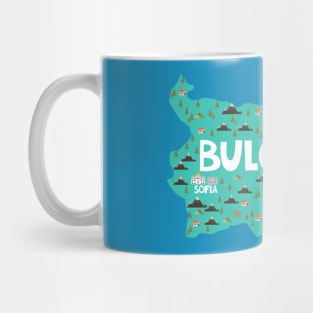 Bulgaria Illustrated Map Mug